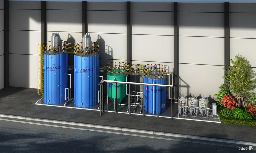 现代工厂管道3d模型